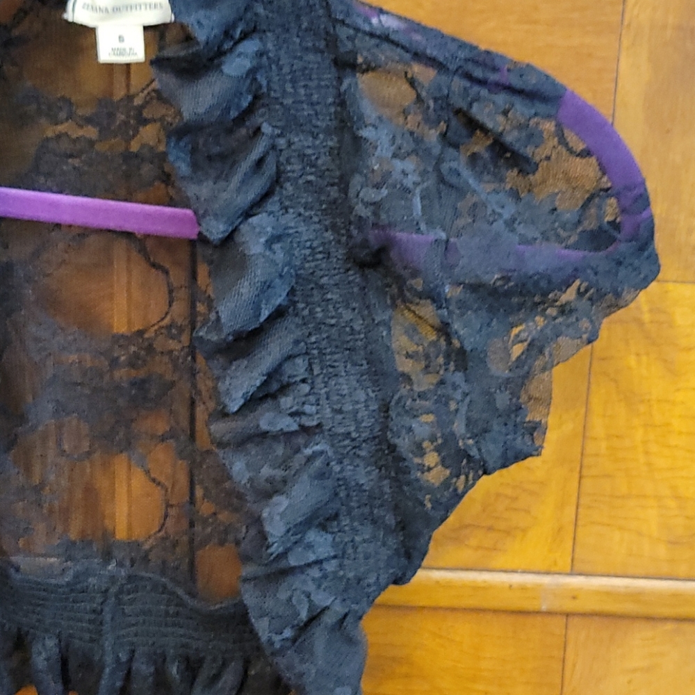 Zenana Outfitters Lace Snag/bolero Size S - Picture 5 of 16